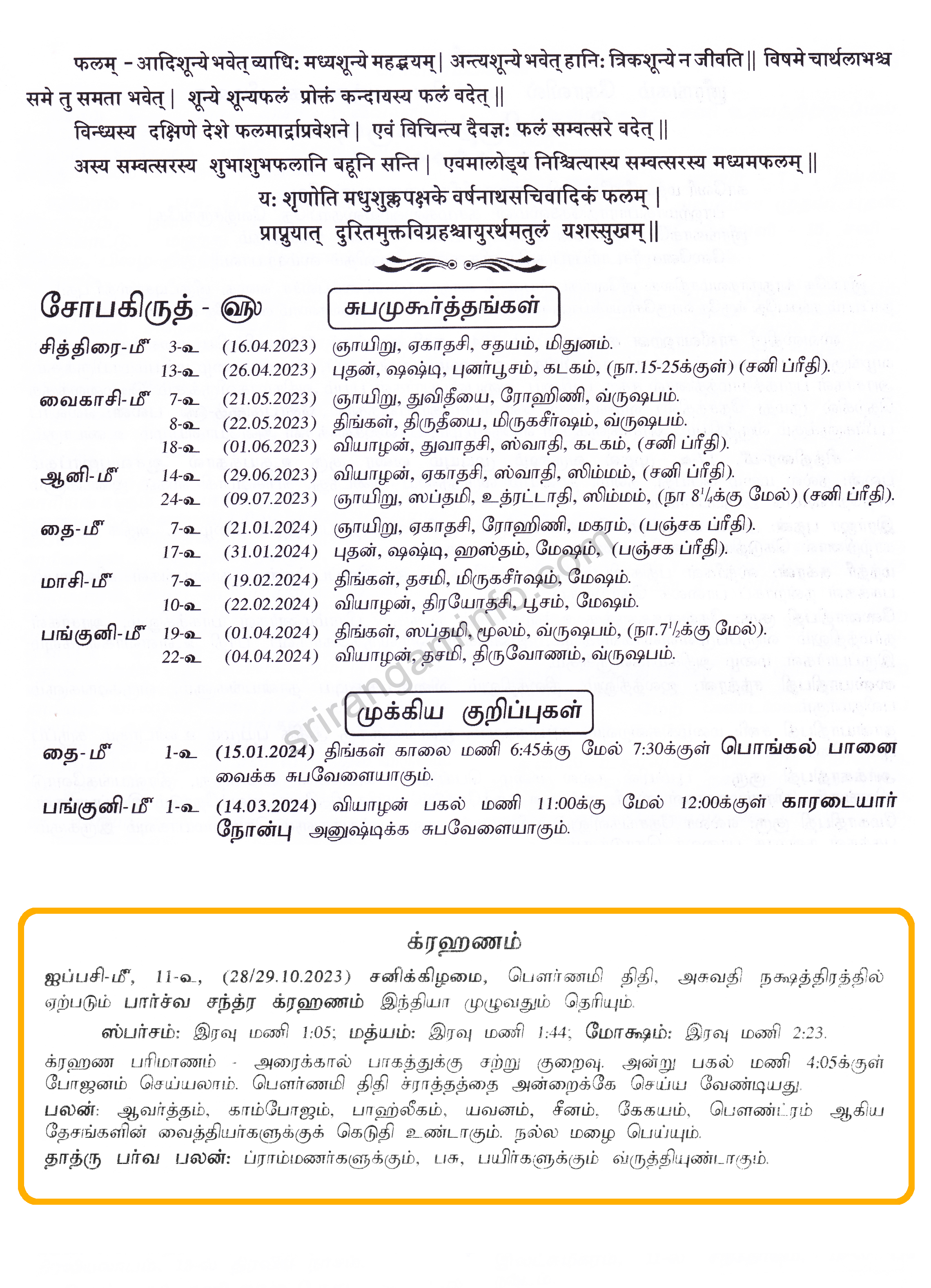 Panchangam